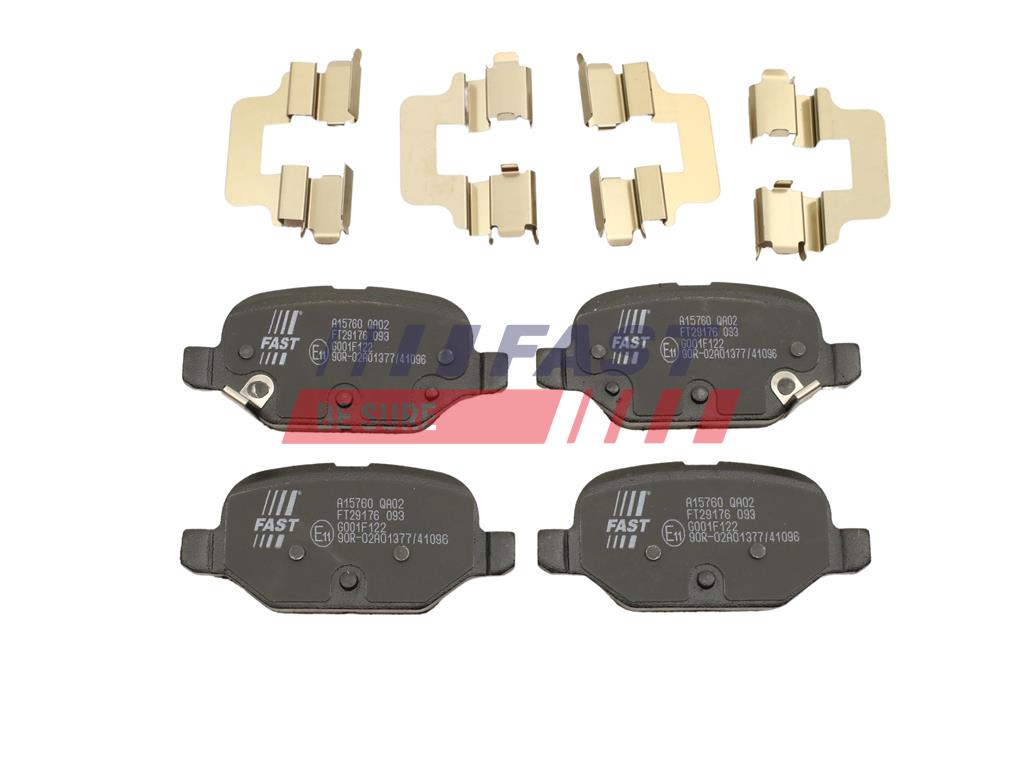 FT29176 BRAKE PADS FIAT PANDA 12> REAR WITHOUT SENSOR