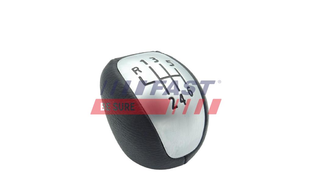 FT00112 GEAR KNOB RENAULT LAGUNA III 07> LEATHER 6-GEAR OTWÓR 16 MM
