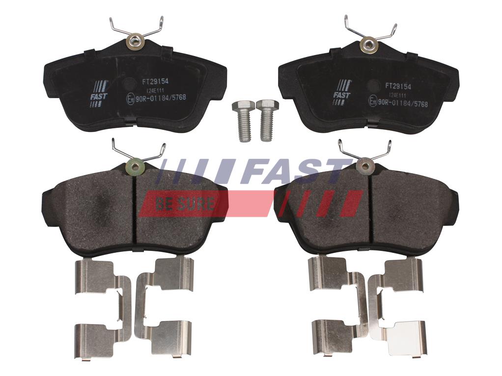 FT29154 BRAKE PADS FIAT SCUDO 07> REAR WITHOUT SENSOR 1.6/2.0 MJTD