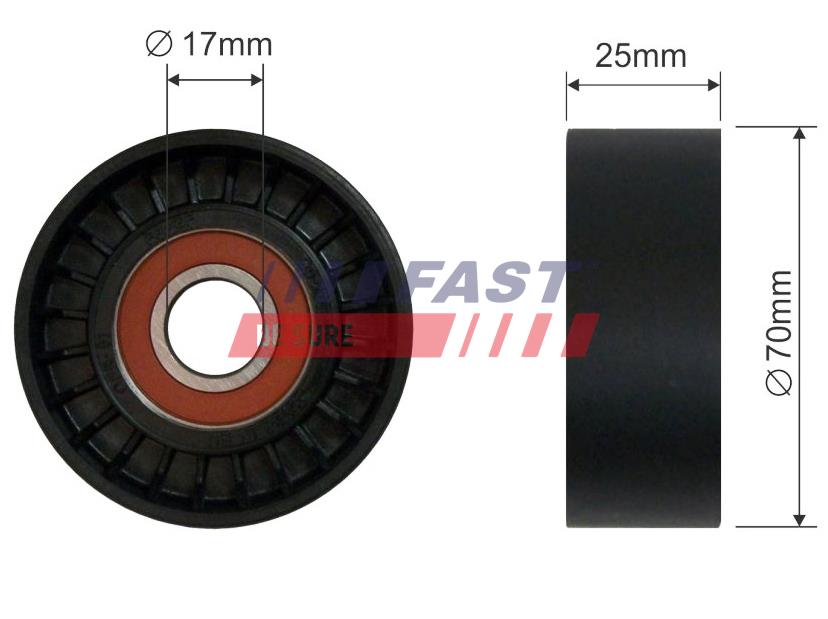 FT44551 MICRO BELT TENSIONER IVECO DAILY 06> PULLEY 3.0