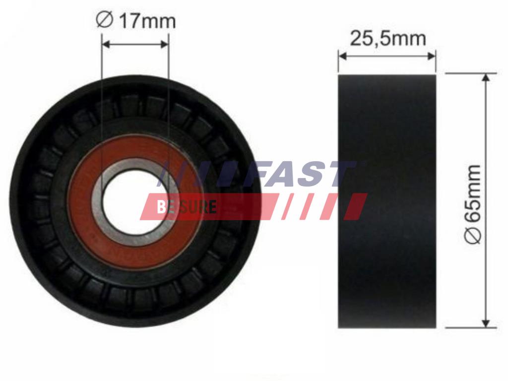 FT44567 MICRO BELT TENSIONER FIAT DUCATO 06> PULLEY 2.2 D