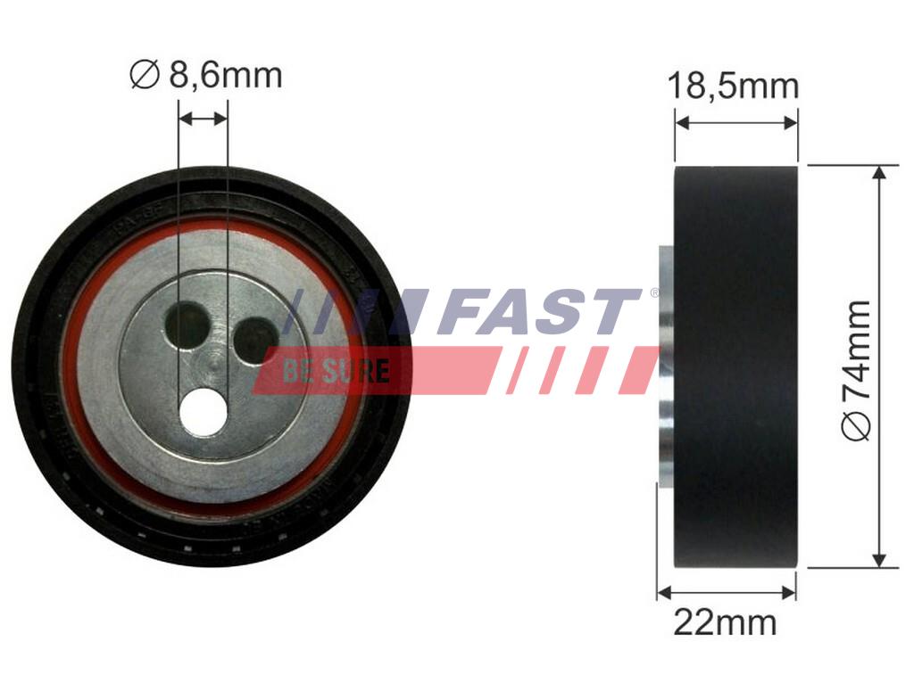 FT44587 MICRO BELT TENSIONER IVECO DAILY 00> PULLEY 2.3JTD