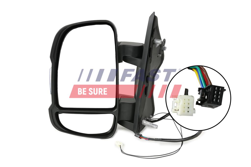 FT88269 MIRROR FIAT DUCATO 06>/ 14> ELECTRIC SHORT LEFT HEATED+SENSOR 8 PIN + 2 PIN W16W